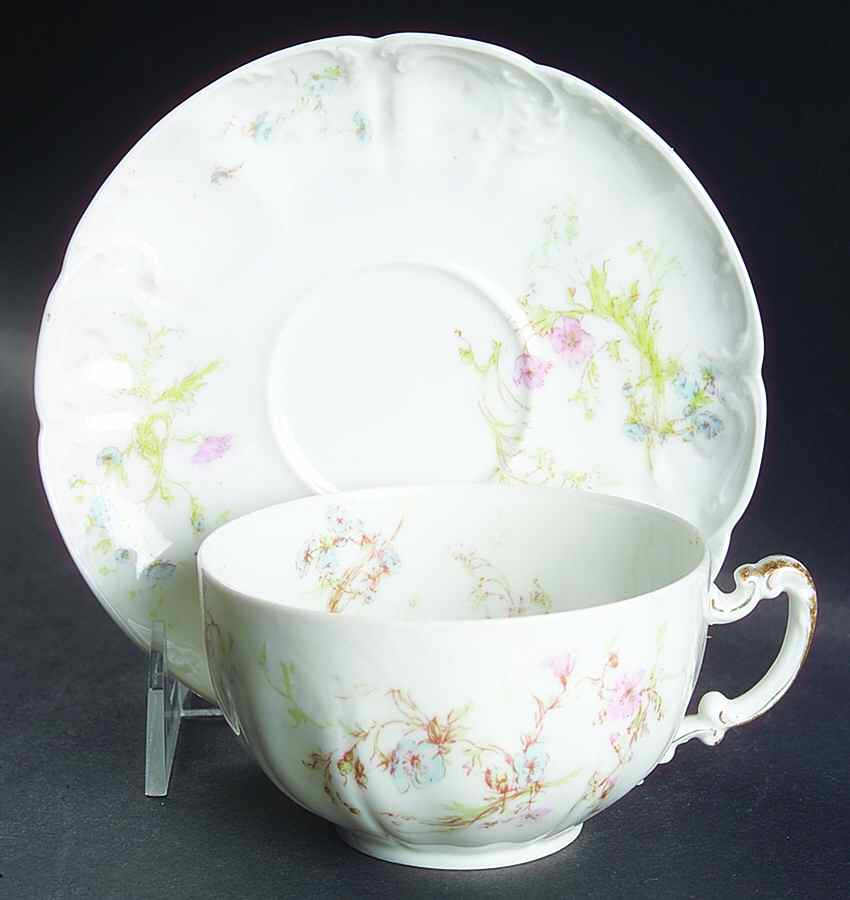 Schleiger 71-8 Flat Cup & Saucer Set by Haviland-1