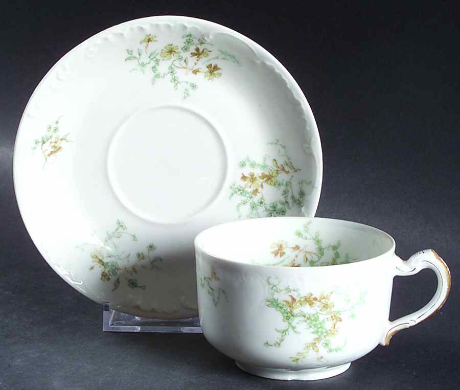 Schleiger 1169-5 Flat Cup & Saucer Set by Haviland-1
