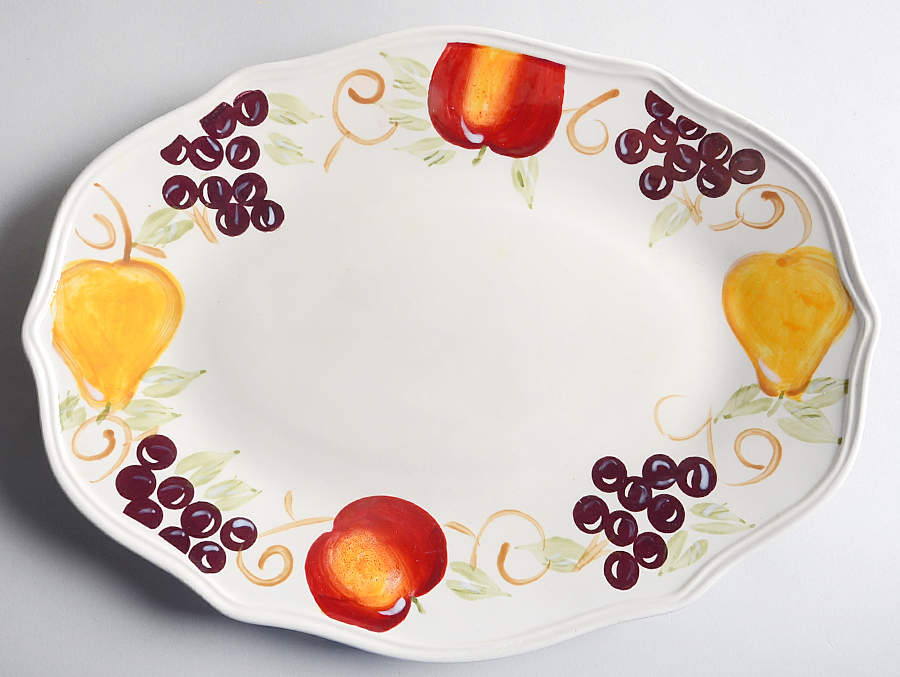 Bella Fruit 14" Oval Serving Platter by Home Trends-1