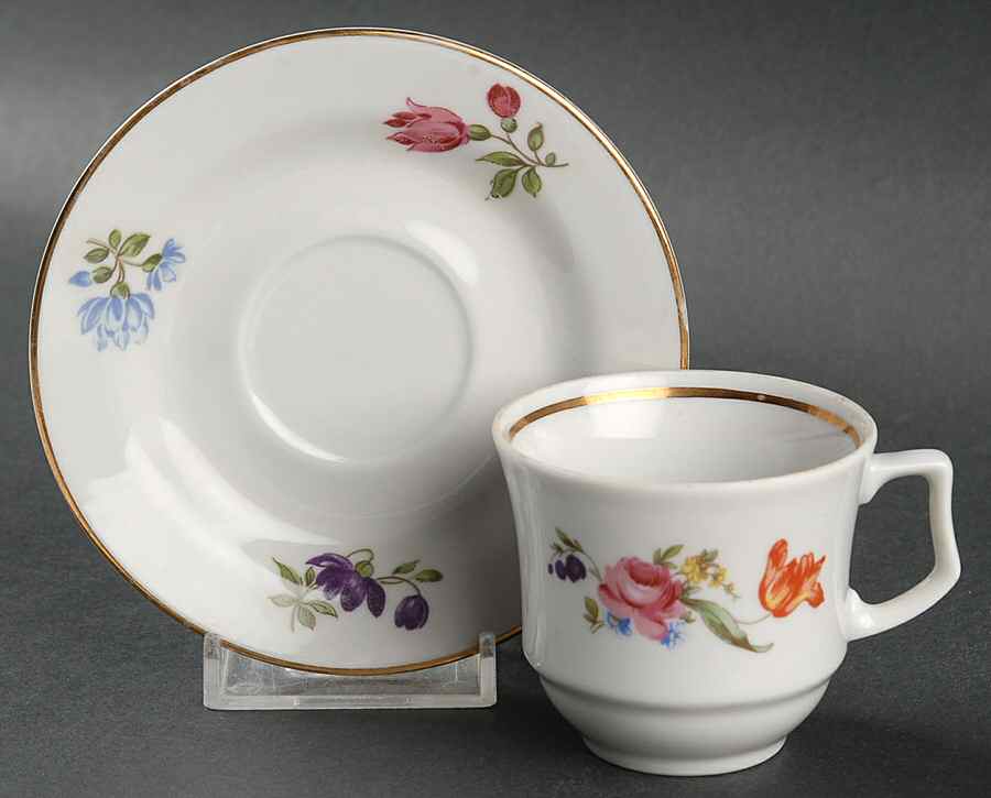 HEP54 Flat Demitasse Cup & Saucer Set by Graf Von Henneberg-1