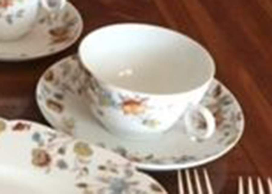 H3712 Flat Cup & Saucer Set by Haviland-1