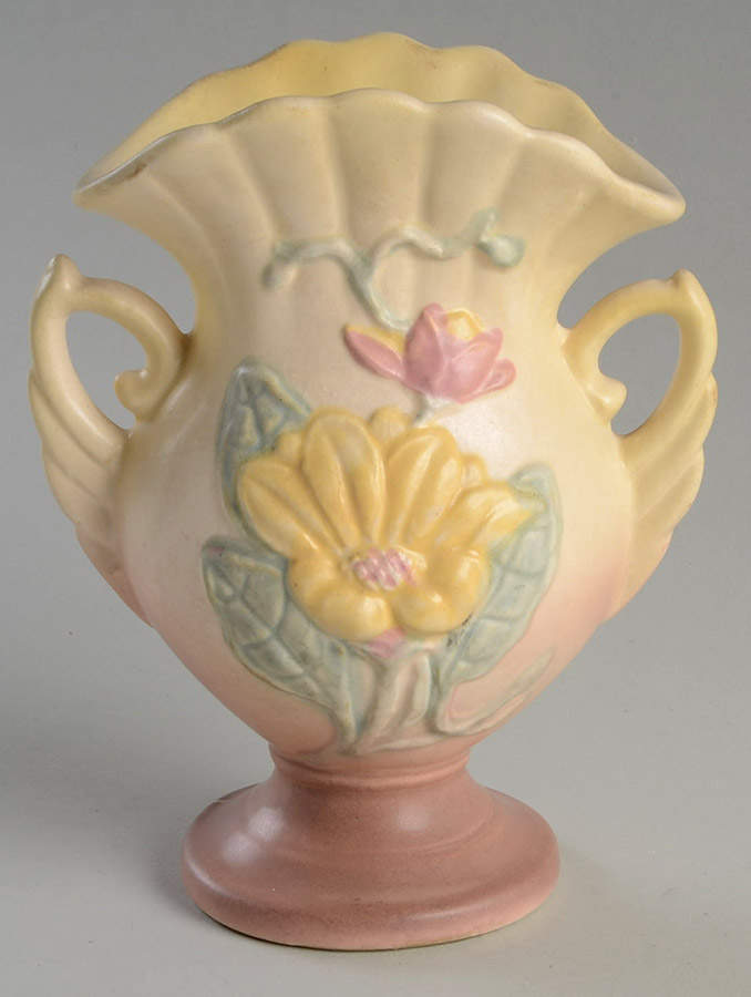 Magnolia (Matte) 6" Footed Vase by Hull-1