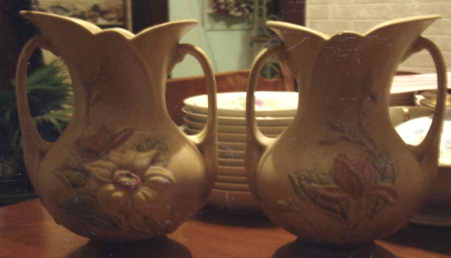 Magnolia (Matte) 8" Flared, Handled, Footed Vase by Hull-1