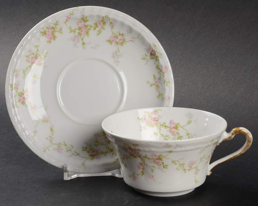 H3471 Flat Cup & Saucer Set by Haviland-1