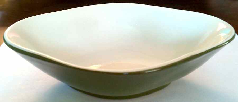 Black Oval Individual Salad/Chop Suey Bowl by Hall-1