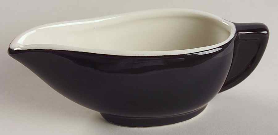 Black Individual Sauce Boat by Hall-1