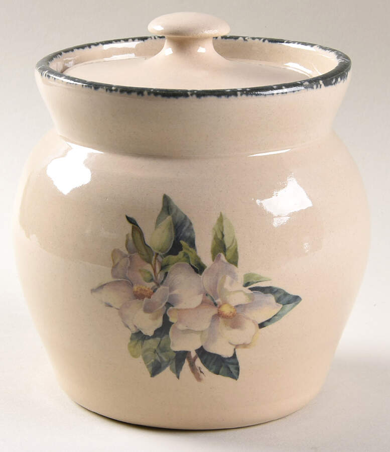 Magnolia Small Canister & Lid by Home & Garden Party-1