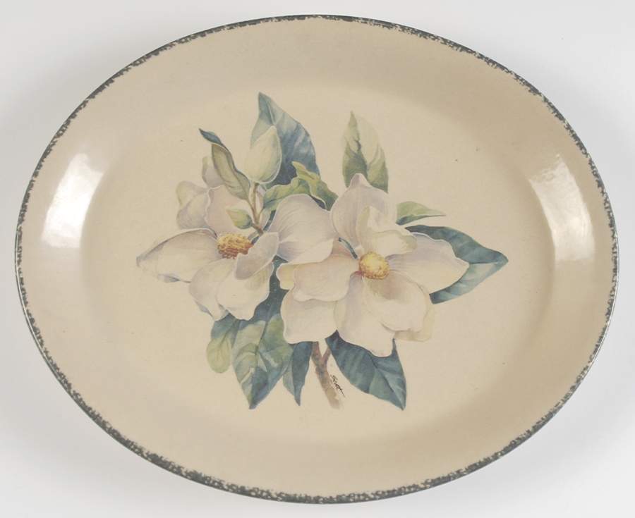 Magnolia 12" Oval Serving Platter by Home & Garden Party-1