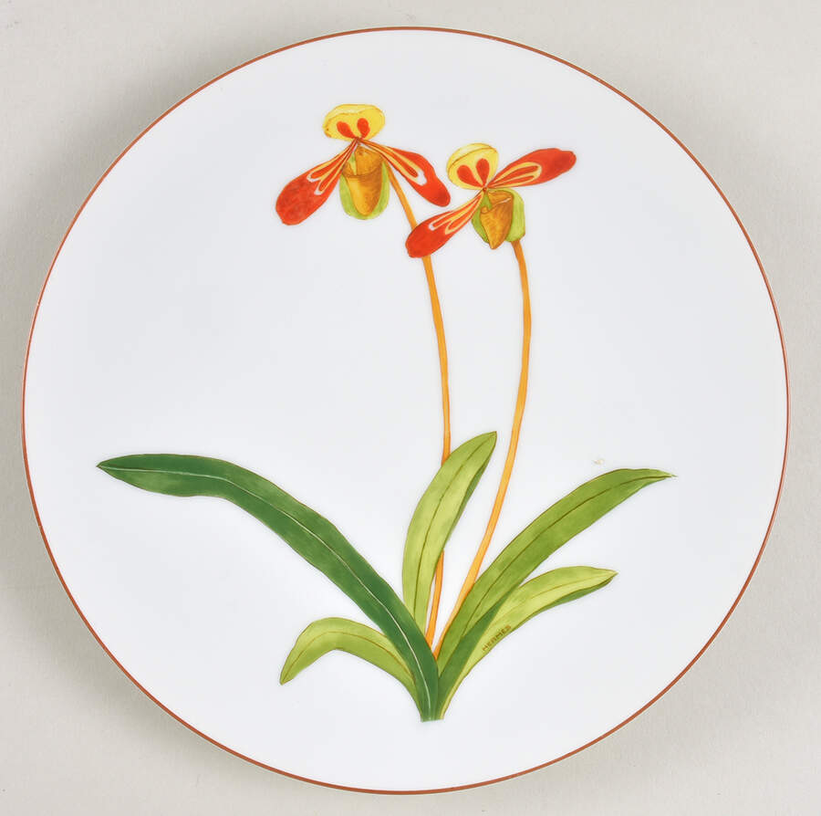 Jardin des Orchidees Dessert/Pie Plate by Hermes-1