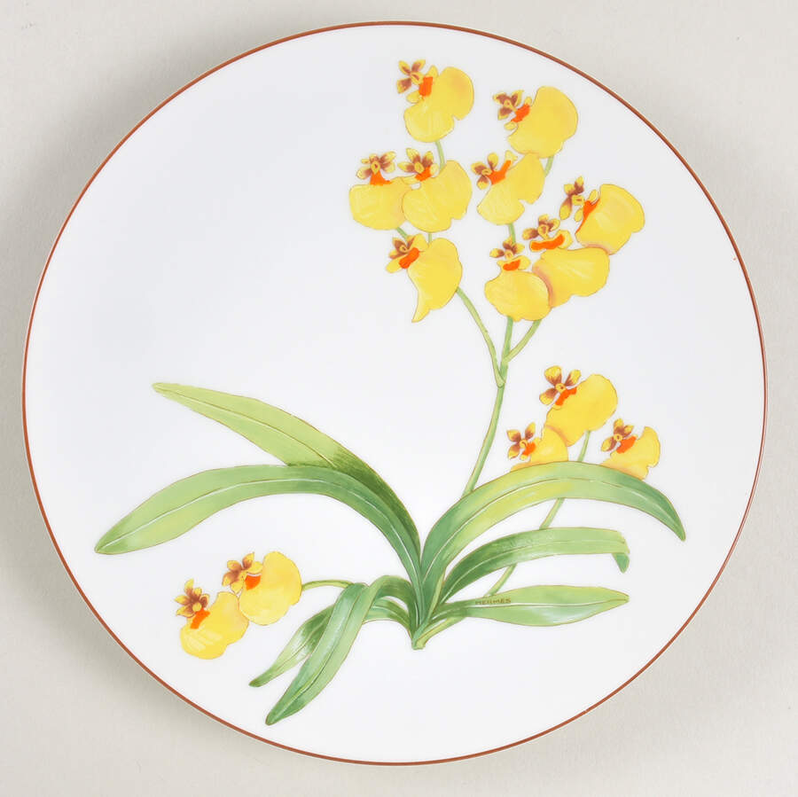 Jardin des Orchidees Dessert/Pie Plate by Hermes-1