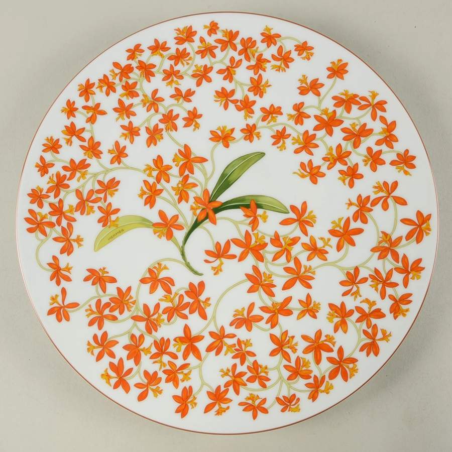 Jardin des Orchidees 12" Chop Plate (Round Platter) by Hermes-1