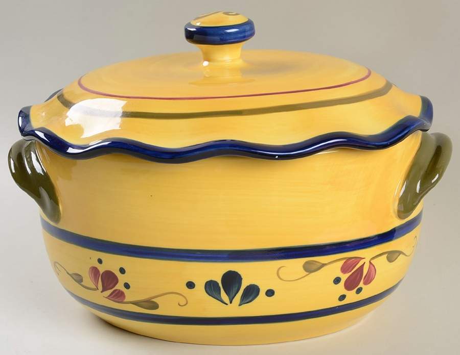 Welcome Home Bean Pot & Lid by Home & Garden Party-1