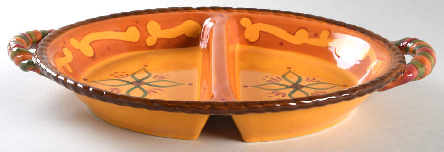 Tuscan Home 14" Oval Divided Tray by Home & Garden Party-1