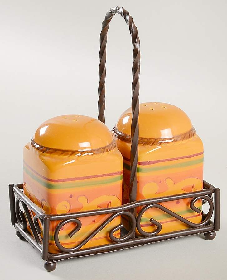 Tuscan Home Salt & Pepper w/Metal Stand by Home & Garden Party-1