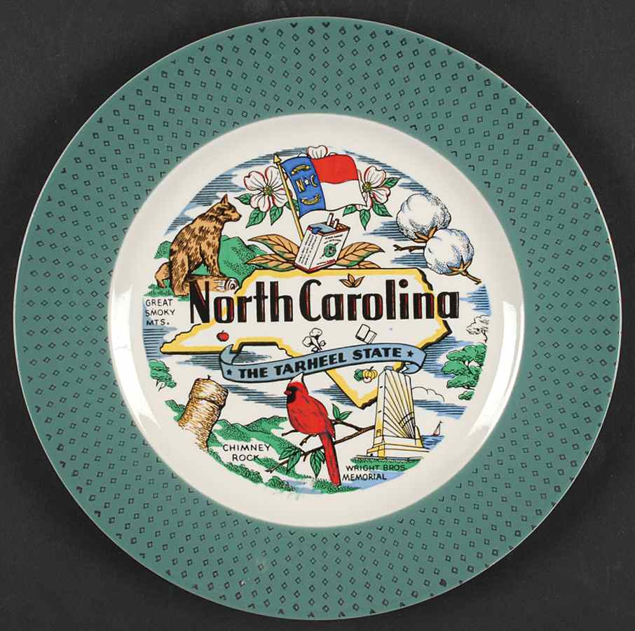North Carolina Dinner Plate by Homer Laughlin -1