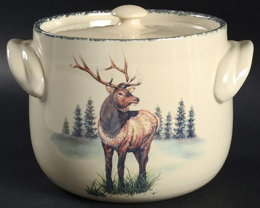 Northwoods Bean Pot & Lid by Home & Garden Party-1