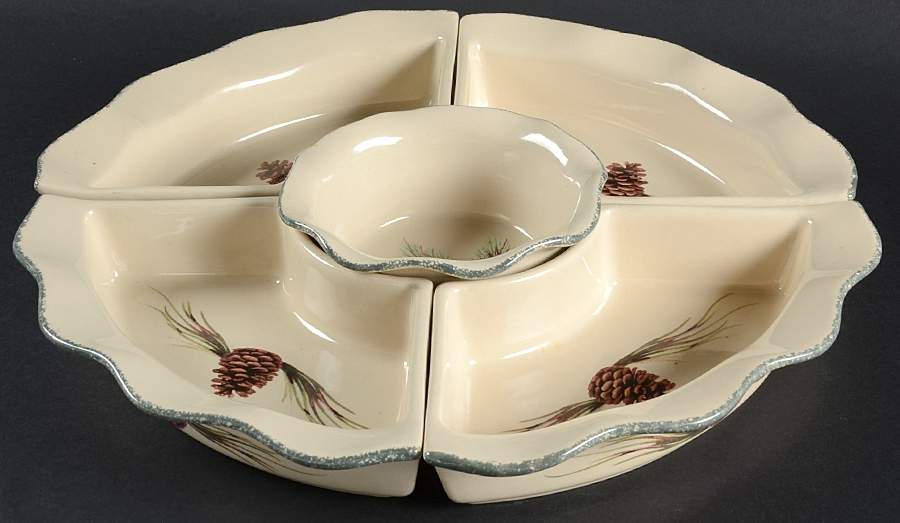 Northwoods 5 Piece Lazy Susan (4 side sections & 1 center) by Home & Garden Party-1