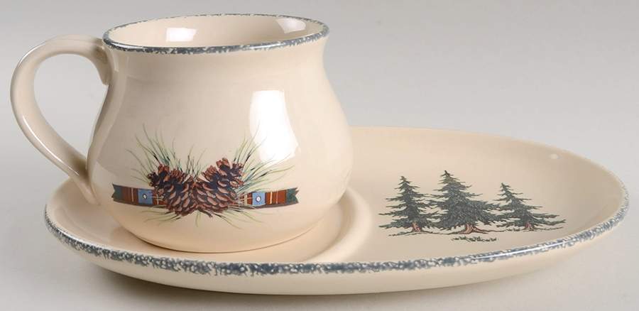 Northwoods Snack Tray & Soup Mug Set by Home & Garden Party-1
