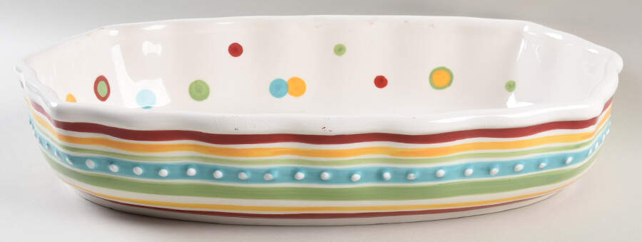 Simply Summer 14" Large Oval Salad Serving Bowl by Home & Garden Party-1