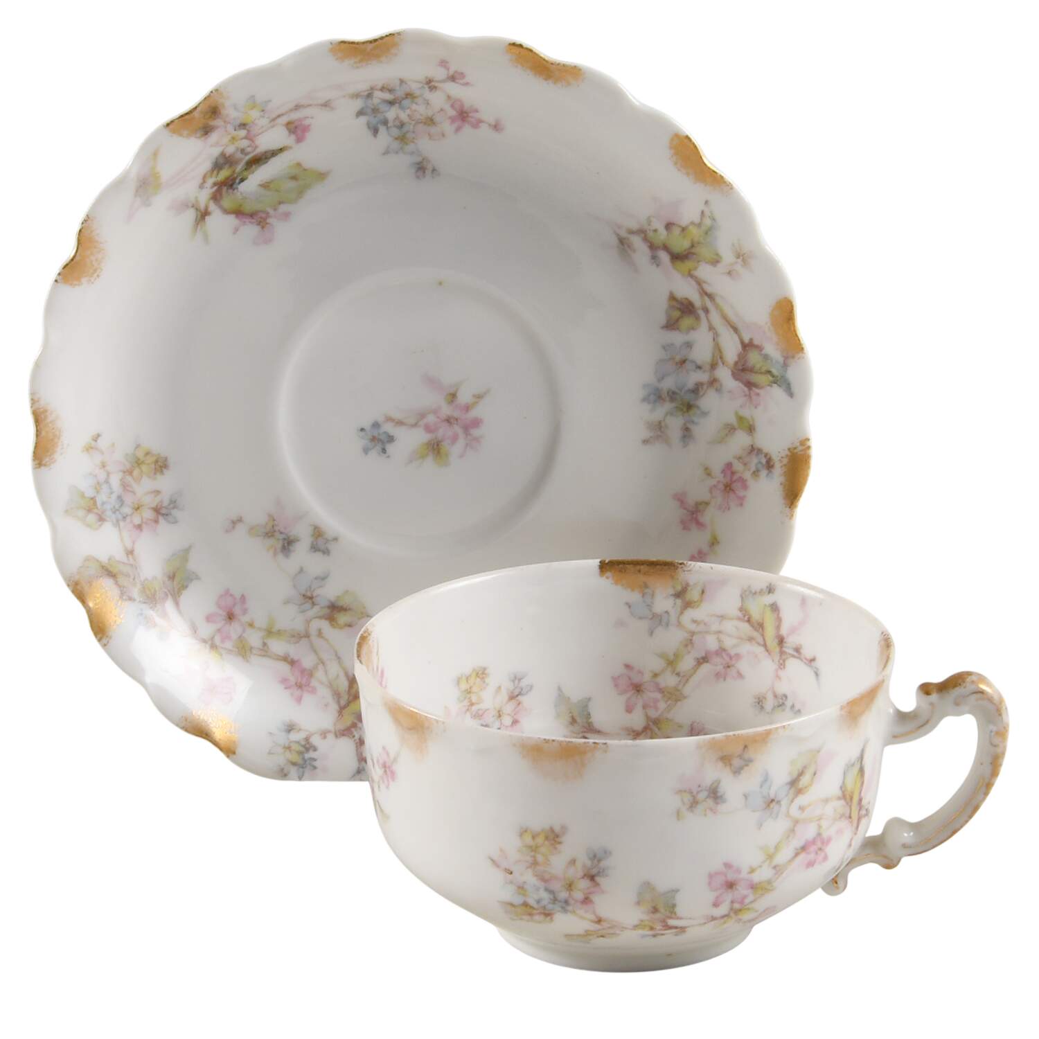 Schleiger 232-3 Flat Cup & Saucer Set by Haviland-1