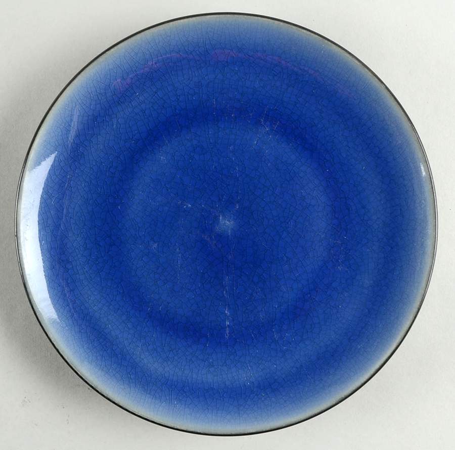 Blue Crackle Salad/Dessert Plate by Home-1