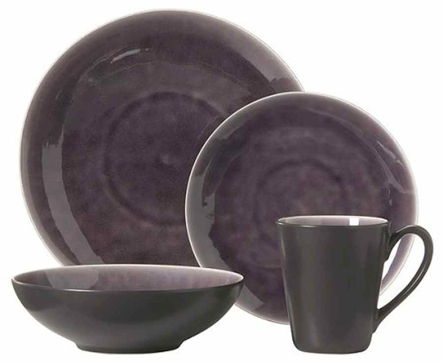 St. Tropez (Plum and Brown) Dinner Plate by Euro Ceramica-1