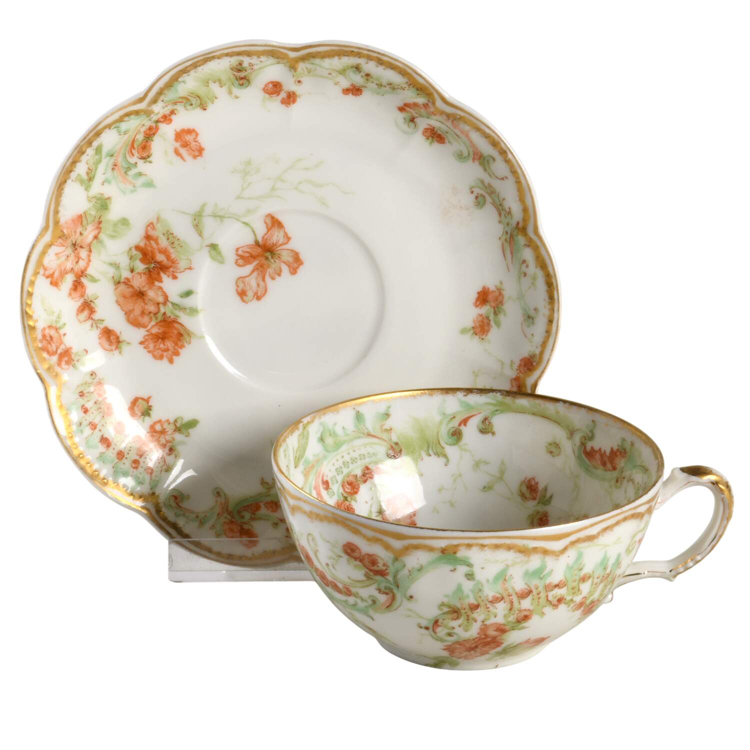 H3747 Flat Cup & Saucer Set by Haviland-1