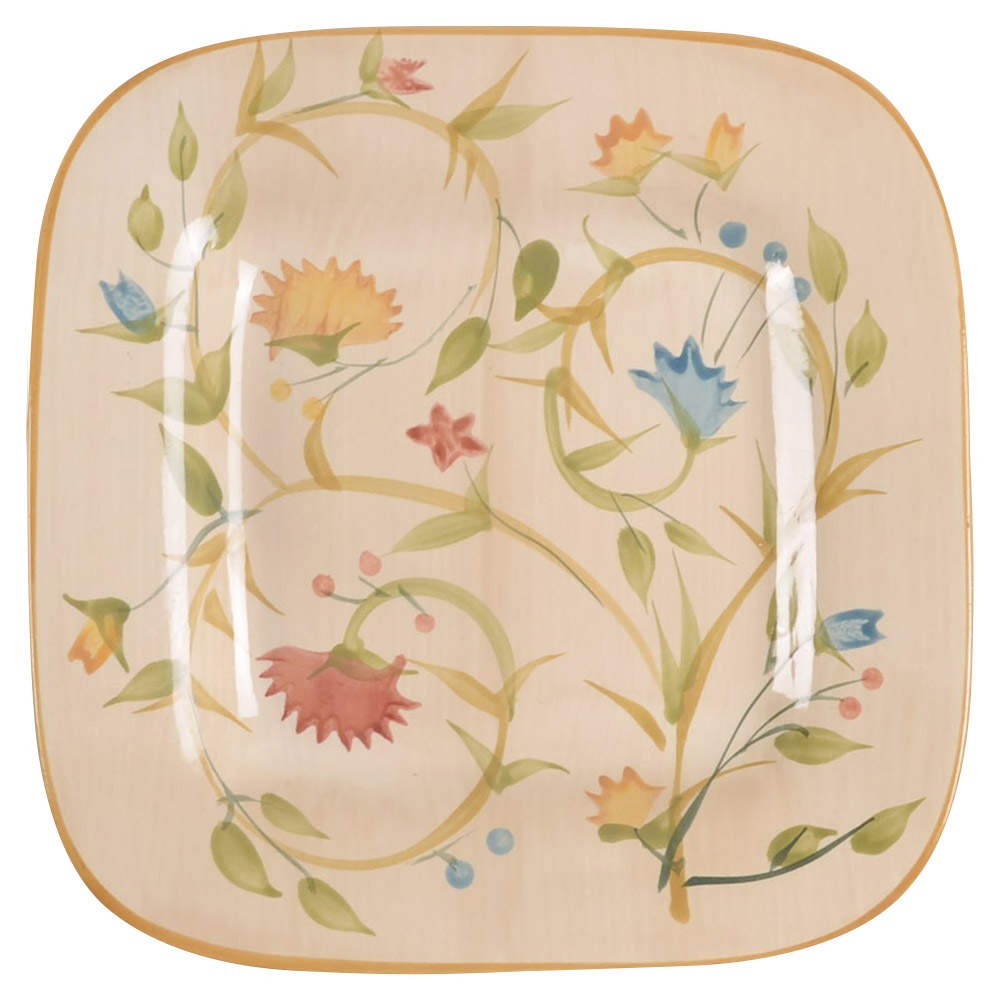 American Simplicity Floral Square Salad Plate by Home-1