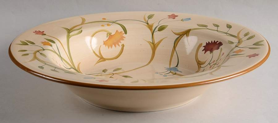 American Simplicity Floral 14" Pasta Serving Bowl by Home-1