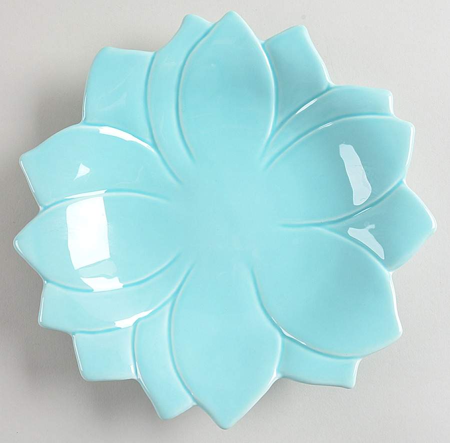 American Simplicity Floral Flower Shape Salad Plate by Home-1