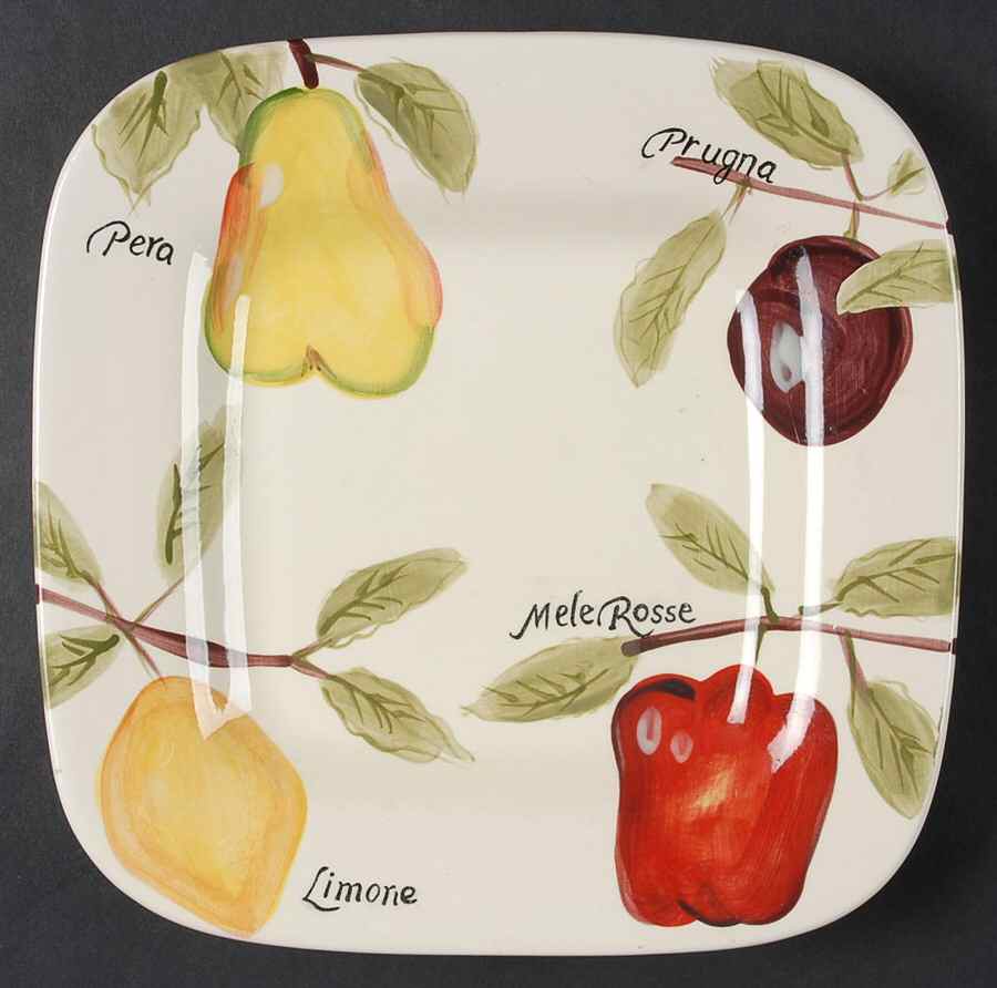 American Simplicity Fruit Square Salad Plate by Home-1