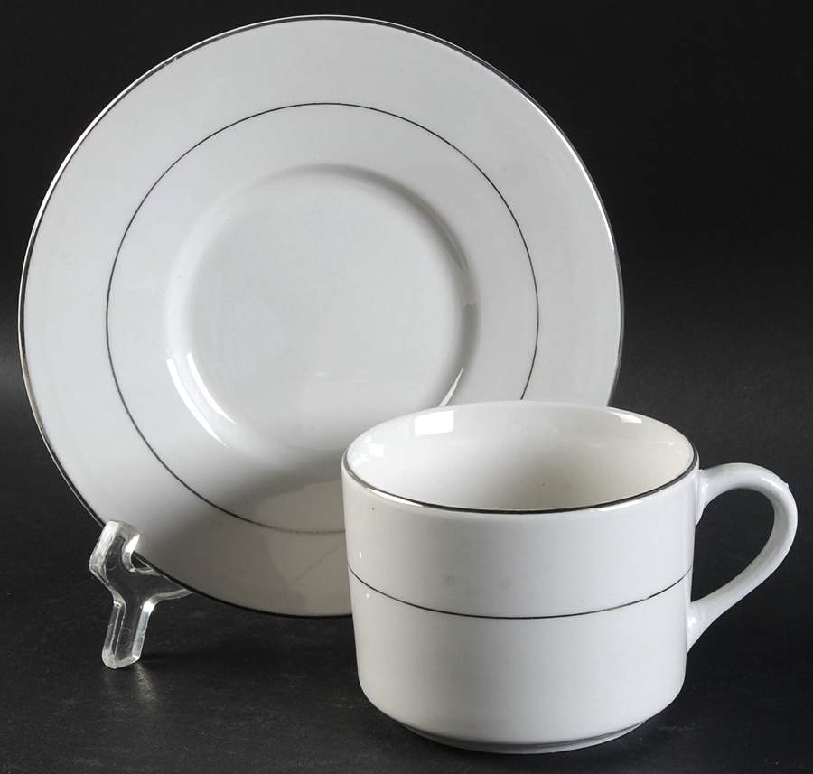 McAllister Platinum Flat Cup & Saucer Set by Home-1