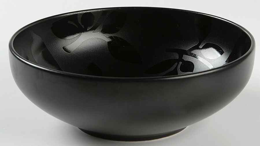 Worldview Leaf Onyx Soup/Cereal Bowl by Home-1