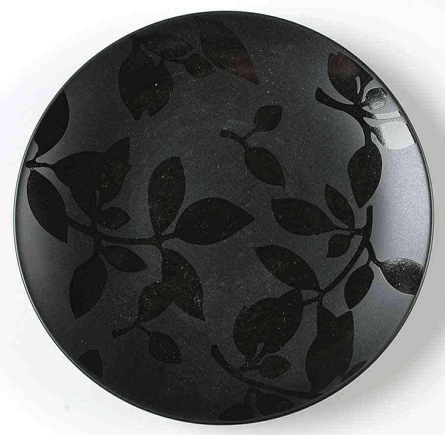 Worldview Leaf Onyx Salad/Dessert Plate by Home-1