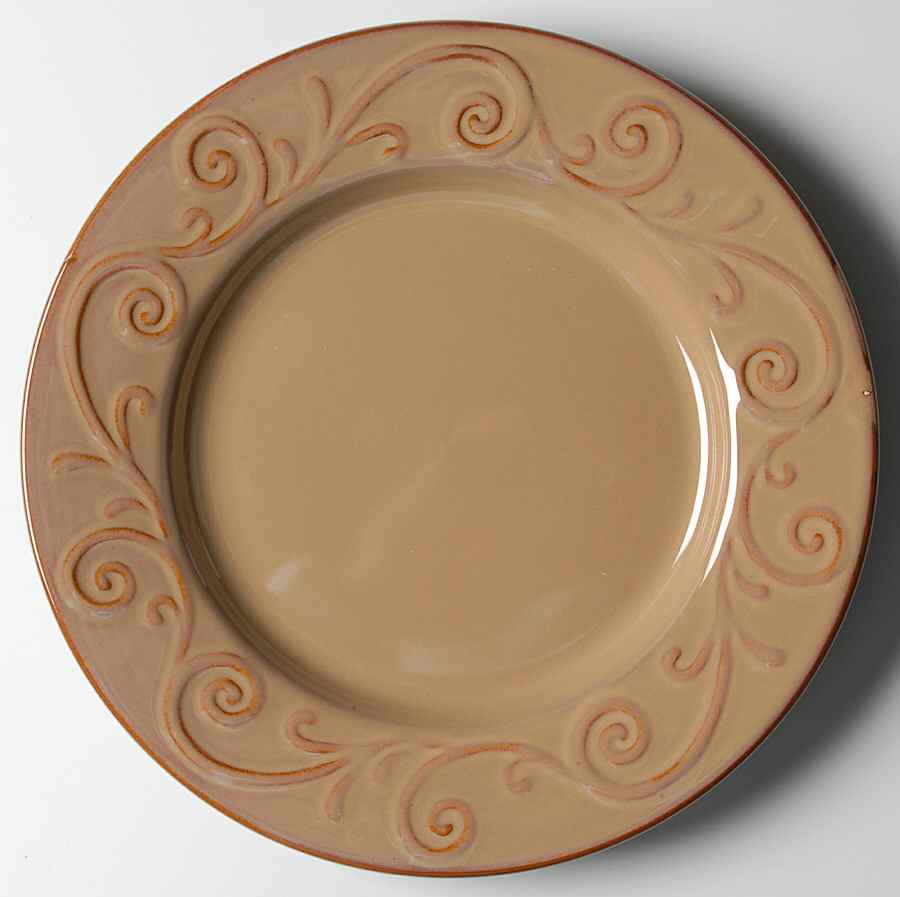 Nova Scroll Brown Dinner Plate by Home-1