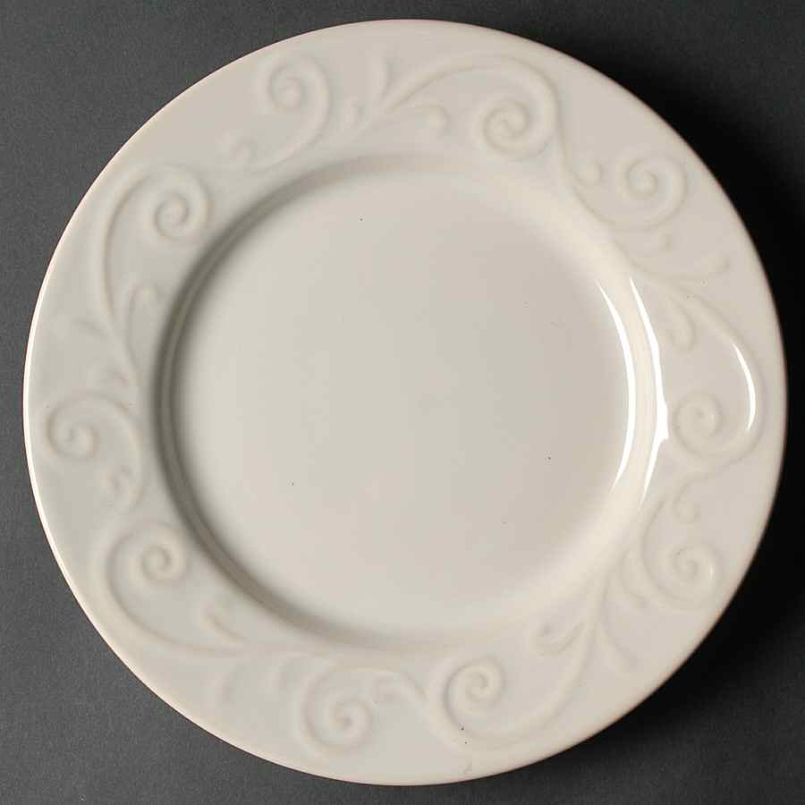 Nova Scroll White Dinner Plate by Home-1
