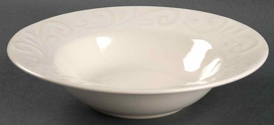 Nova Scroll White Rim Soup Bowl by Home-1
