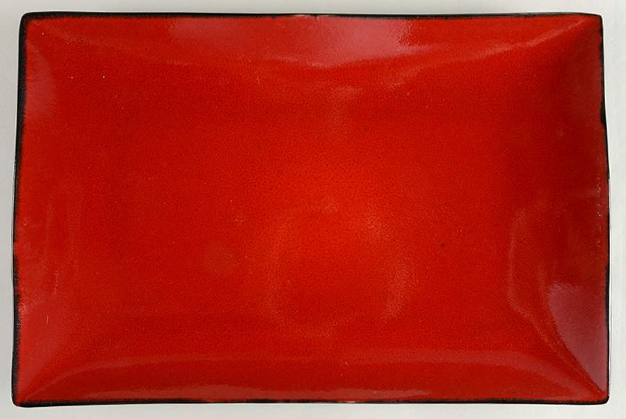 Red Solstice Square 16" Rectangular Serving Platter by Home-1