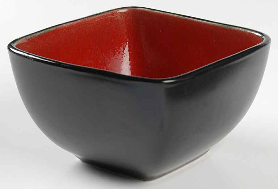 Red Solstice Square Soup/Cereal Bowl by Home-1