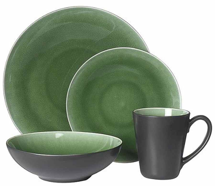 St. Tropez (Green and Brown) Dinner Plate by Euro Ceramica-1