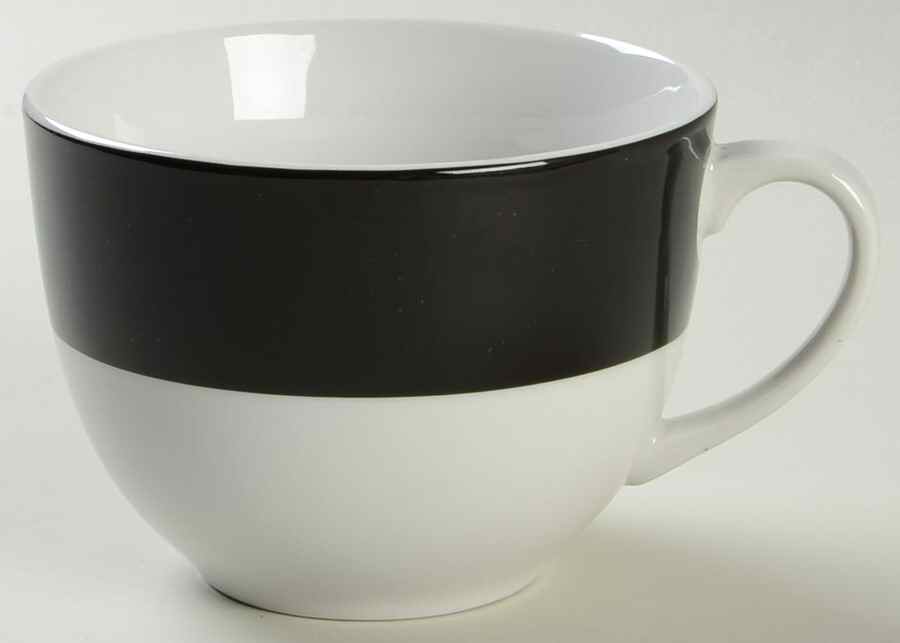 Banded Black Mug by Home-1