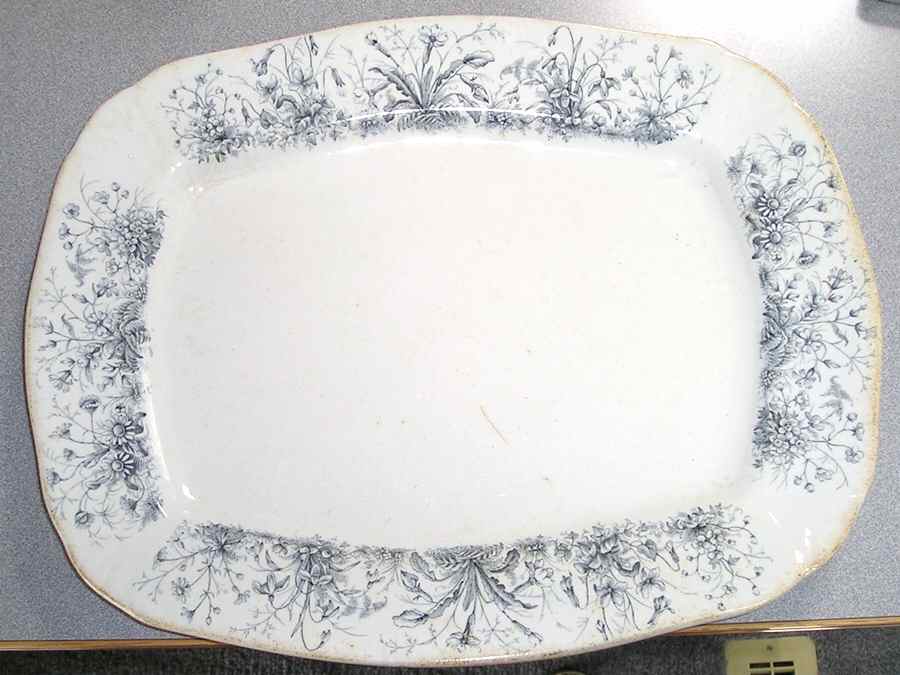 Spring Flowers 15" Oval Serving Platter by Whittaker & Co-1