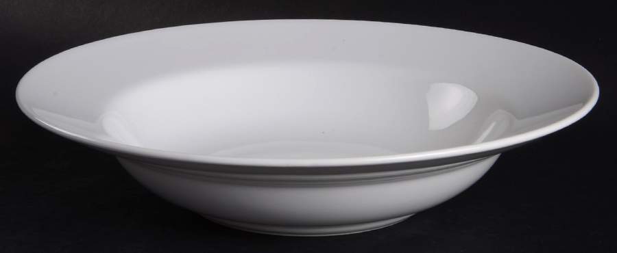 Basic White Large Rim Soup Bowl by Home-1
