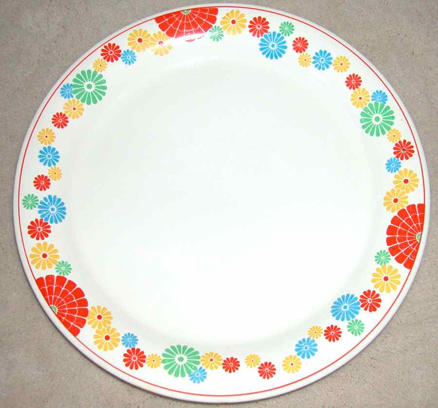 Carnival (Floral) Dinner Plate by Homer Laughlin -1