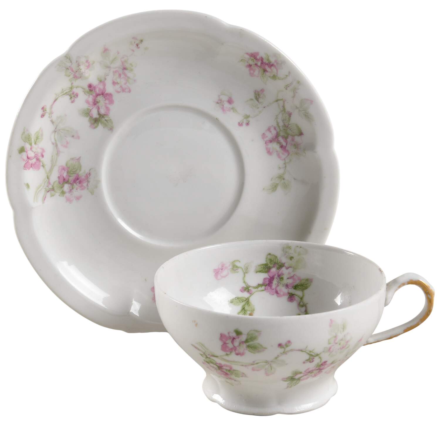 Schleiger 1231-2 Footed Cup & Saucer Set by Haviland-1