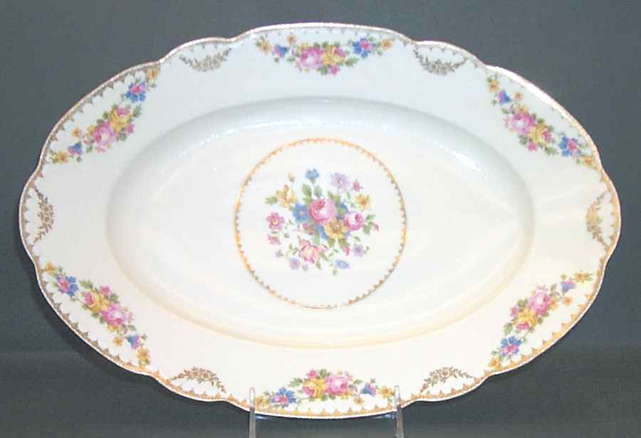 HWC12 15" Oval Serving Platter by HW (Germany, Czech)-1