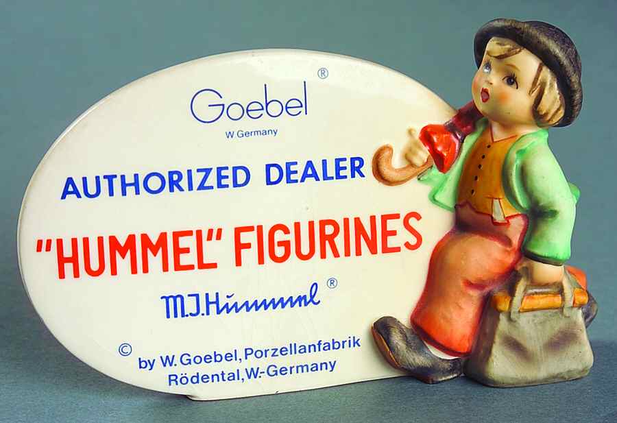 Advertising Signs-Plaques Tm6-Merry Wanderer/Auth. Dealer Ma80  - Advertising Sign by M.I. Hummel-1