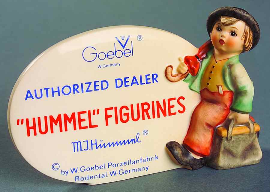 Advertising Signs-Plaques Tm5-Merry Wanderer/Auth. Dealer 11/Hp79 - Advertising Sign by M.I. Hummel-1