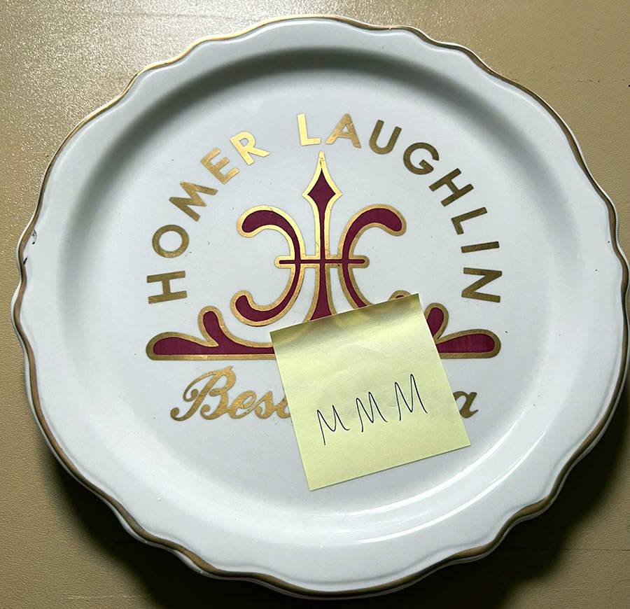 Advertising Signs Chop Plate w/Advertising by Homer Laughlin -1
