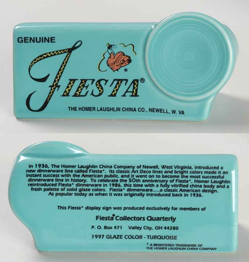 Fiesta Advertising Sign 2 by Homer Laughlin -1
